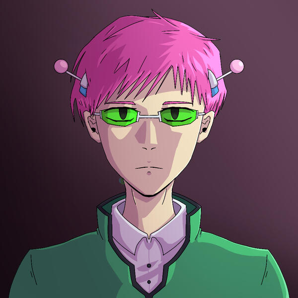 Drawn in Ibis Paint X. It's Saiki K.