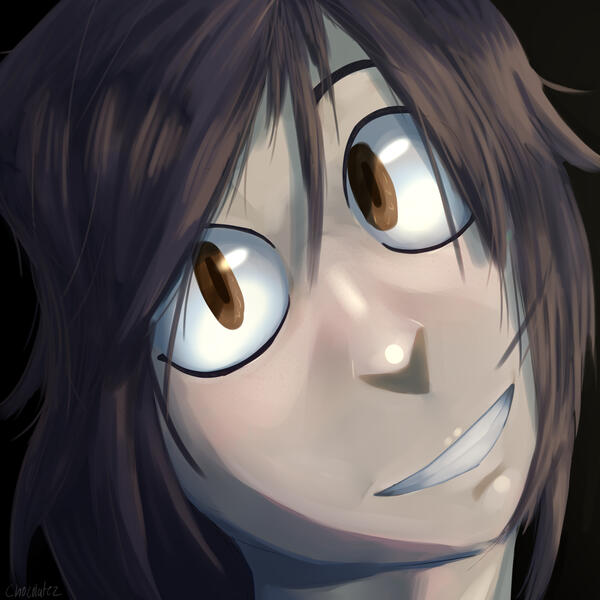 Profile picture of my persona's face that looks slightly more colorful