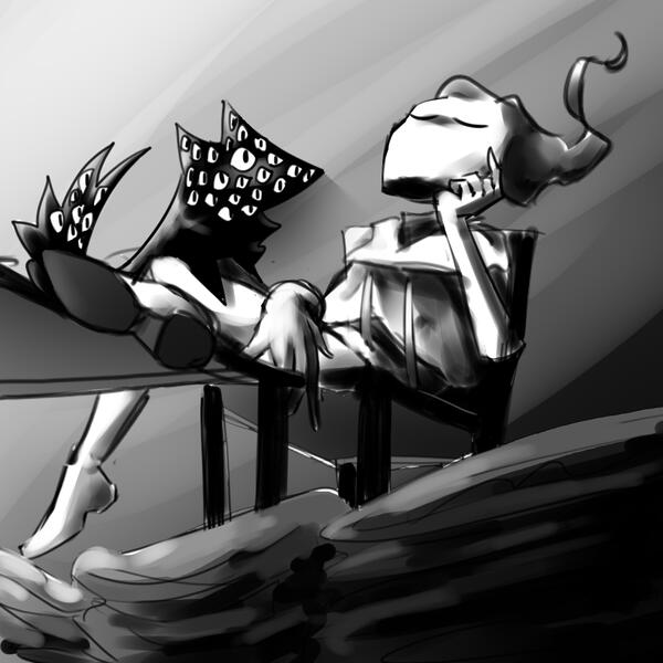 Pyre sleeps with their pet next to her.